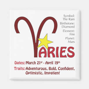Aries Traits Magnet Magneet