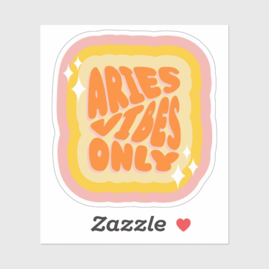 Aries Vibes Only | Girl | Aesthetic Horoscope  Sticker (Vel)