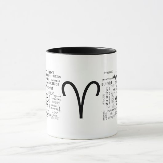 Aries Word Cloud Mok (Midden)