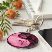 Aries Yin Yang Sleutelhanger (Zijkant)