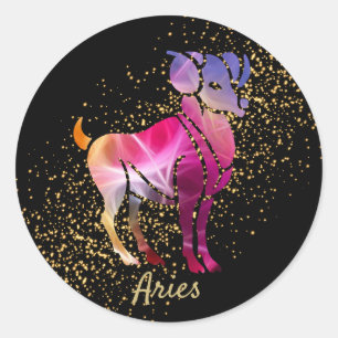 Aries - Zodiab Ronde Sticker