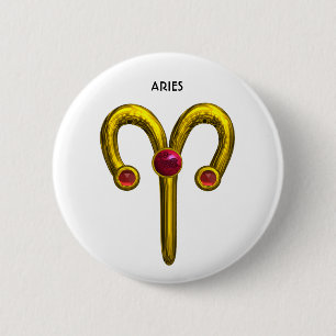 ARIES ZODIAC BIRTHDAY JEWEL RONDE BUTTON 5,7 CM