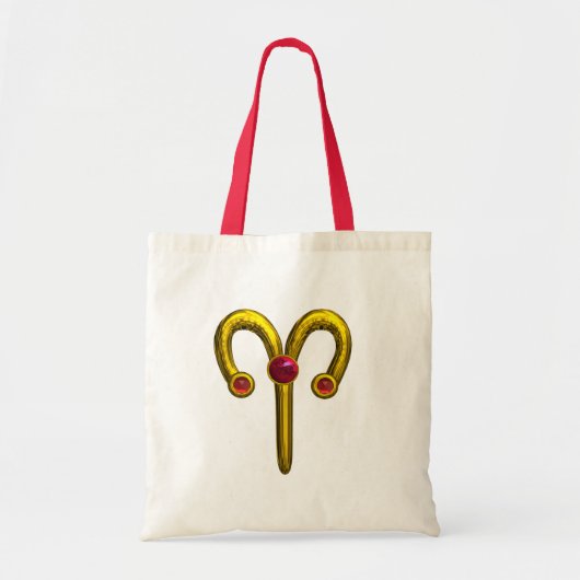 ARIES ZODIAC BIRTHDAY JEWEL TOTE BAG (Voorkant)