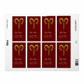ARIES ZODIAC BIRTHDAY Red Ruby Etiket (Full Sheet)