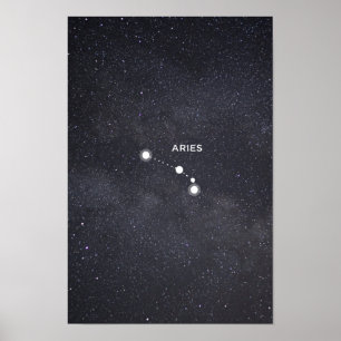 Aries Zodiac Constellation Poster