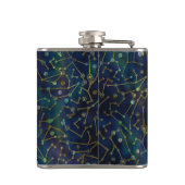 Aries Zodiac Gold Abalone op Constellation Heupfles (Achterkant)