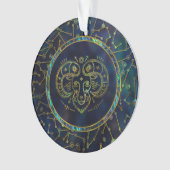 Aries Zodiac Gold Abalone op Constellation Ornament (voorkant)