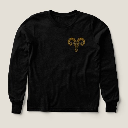 Aries Zodiac - Or tribal (Motif recto)