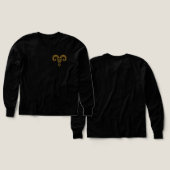 Aries Zodiac - Or tribal (Motif recto et verso)