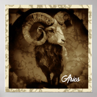 Aries Zodiac Poster