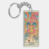 Aries Zodiac Sign Abstract Art  Sleutelhanger (Voorkant Links)