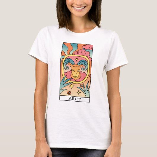 Aries Zodiac Sign Abstract Art  T-shirt (Voorkant)