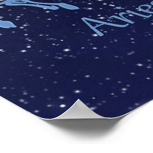 Aries Zodiac Sign and Constellation Poster (Hoek)