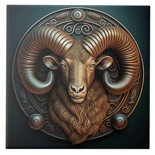 Aries Zodiac Sign Aries Horoscope Tegeltje (Voorkant)