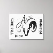 Aries Zodiac Sign en Symbool Canvas Afdruk (Voorkant)