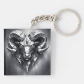 Aries zodiac sign masculine style sleutelhanger (Achterkant)