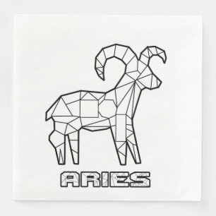 Aries Zodiac Sign Napkin Servet
