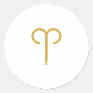 Aries Zodiac Sign Ronde Sticker