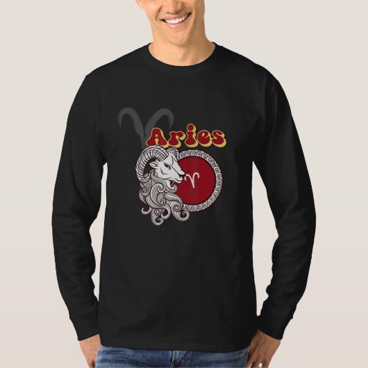Aries Zodiac Sign T-shirt (Voorkant)