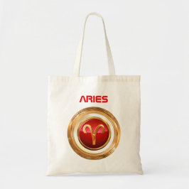 Aries Zodiac Sign Tote Bag