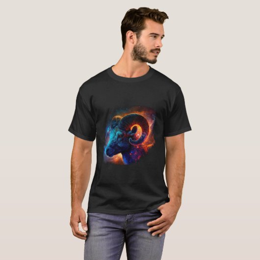 Aries Zodiac Star Sign Basic T-Shirt (Devant entier)