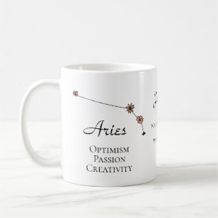 Aries Zodiac Star Sign Flower Constellation Koffiemok