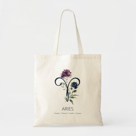 Aries Zodiac Star Sign Tote Bag (Voorkant)