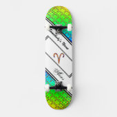 Aries Zodiac Symbol Element van Kenneth Yoncich Skateboard (Voorkant)