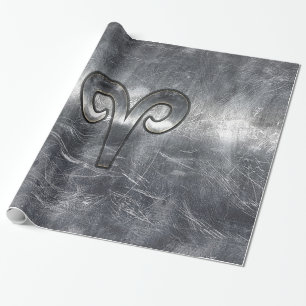 Aries Zodiac Symbol Industrial Style Cadeaupapier