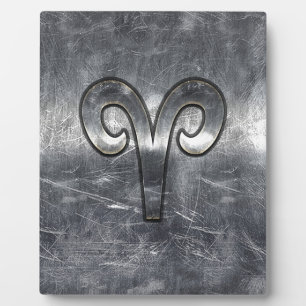 Aries Zodiac Symbol Industrial Style Fotoplaat