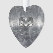 Aries Zodiac Symbol Industrial Style Ornament (voorkant)
