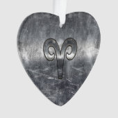Aries Zodiac Symbol Industrial Style Ornament (voorkant)