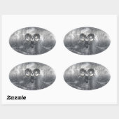 Aries Zodiac Symbol Industrial Style Ovale Sticker (Vel)