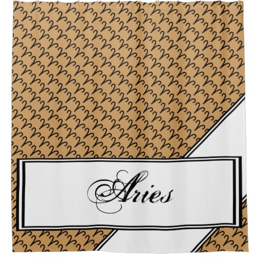 Aries Zodiac Symbol Standard van Kenneth Yoncich Douchegordijn (Voorkant)