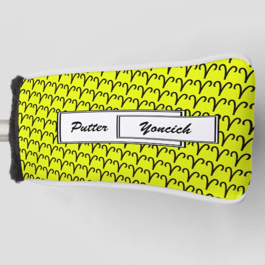 Aries Zodiac Symbol Standard van Kenneth Yoncich Golfheadcover (Voorkant)