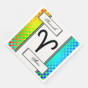 Aries Zodiac Symbol Standard van Kenneth Yoncich Servetten