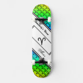 Aries Zodiac Symbol Standard van Kenneth Yoncich Skateboard (Voorkant)