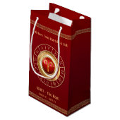 Aries Zodiac Symbool Small Gift Bag Klein Cadeauzakje (Achterkant Gekanteld)