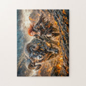 Aries Zodiac with Warrior and Charging Ram Legpuzzel (Verticaal)