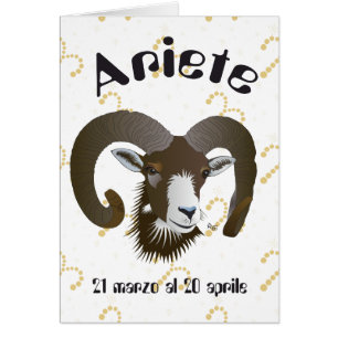Ariete 21 marzo al 20 aprile Biglietti d'auguri