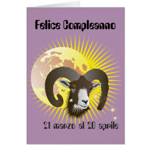 Ariete 21 marzo al 20 aprile Biglietti d'auguri