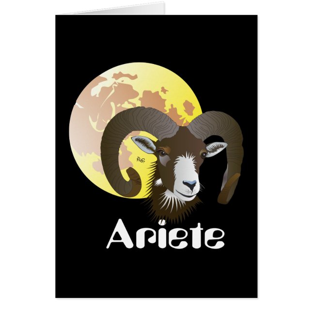 Ariete 21 marzo al 20 aprile Biglietti d'auguri (Devant)