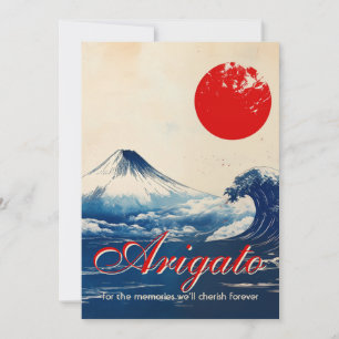Arigato Japanse Harmonie met Fuji Bedankkaart