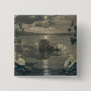 Arion's Zee Journey, 1809 Vierkante Button 5,1 Cm