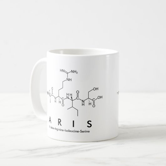 Aris peptide nom mug (Devant gauche)