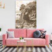 Aristeus Compels Proteus om zijn orakels te onthul Canvas Afdruk (Insitu (Woonkamer))