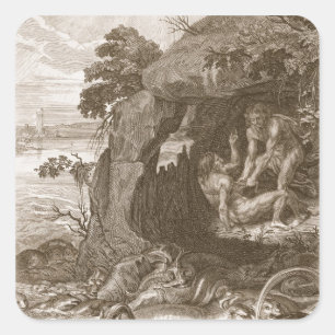 Aristeus Compels Proteus om zijn orakels te onthul Vierkante Sticker