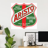 Aristo Motor Oil  gebarsten Poster (Thuiskantoor)