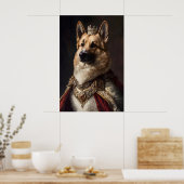 Aristocratic German Shepherd Art, Renaissance Dog Poster (Keuken)