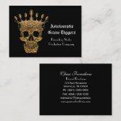 Aristocratische Skull Black Professional Visitekaartje (Voorkant / Achterkant)